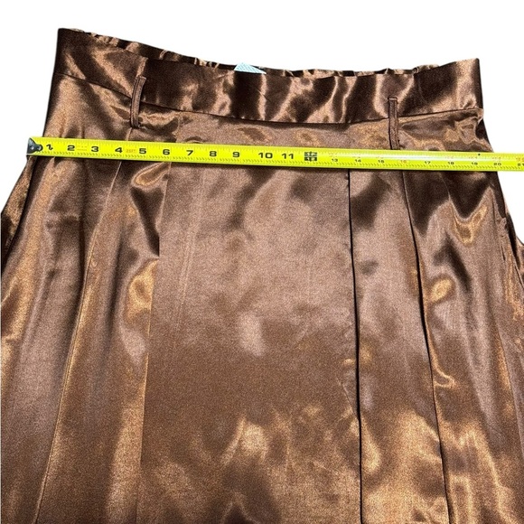SHEIN PLUS Elegante Brown Satin Skirt‎ size 2XL and 1XL - Picture 7 of 11